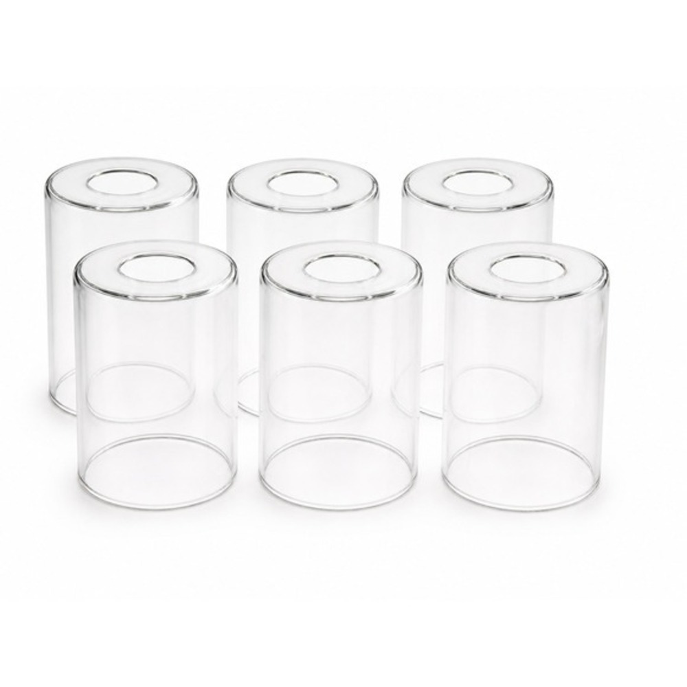 Teenyyou 6 Pcs Clear Glass Shade Replacements for Pendant Light E26 Base 4x6in